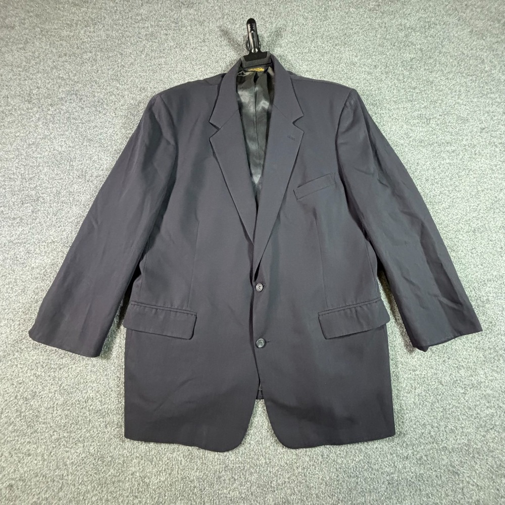 Brooks Brothers Blazer Mens 44 Long Navy Blue 100% Wool 2-Button Single Breasted